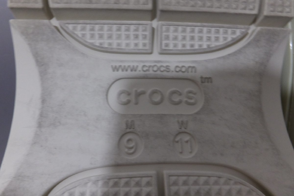 Crocs メガクラッシュ クロッグ MEGA CRUSH CLOG サイズUS M9 W11 オフホワイト系 シューズ_画像7