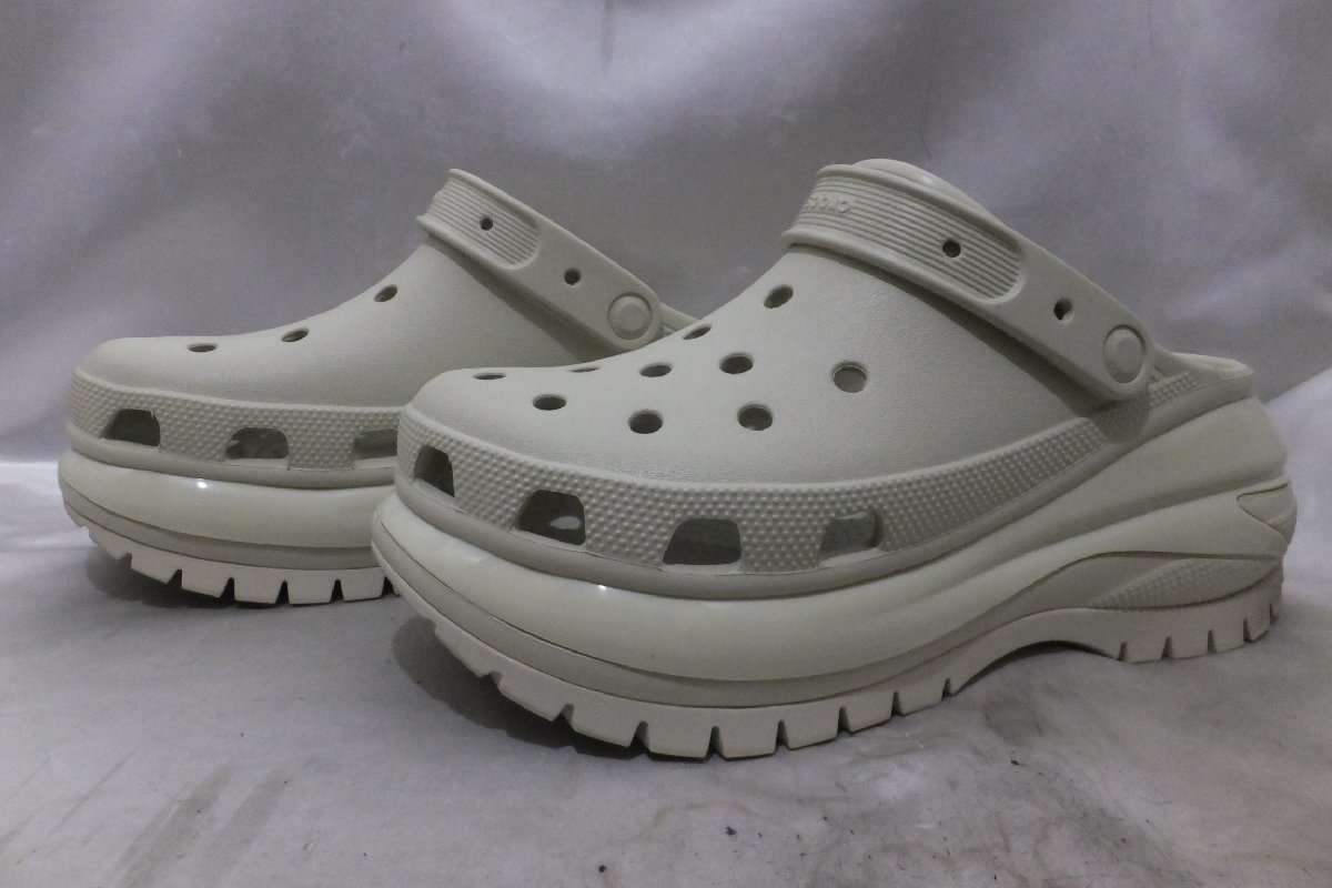 Crocs メガクラッシュ クロッグ MEGA CRUSH CLOG サイズUS M9 W11 オフホワイト系 シューズ_画像1