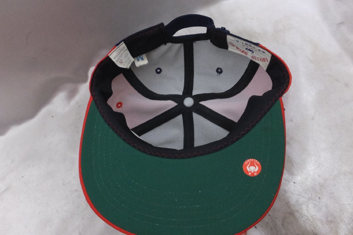 近鉄バファローズ 昭和レトロ 当時物 野球帽 タグ付 保管汚れ サイズM 帽子の画像2