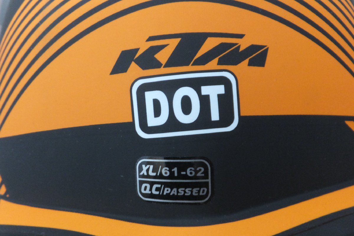 KTM off road bike helmet present condition goods size XL helmet 