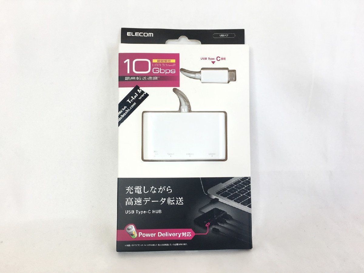 【未使用品】ELECOM エレコム USB Type-Cコネクタ搭載USBハブ 最高転送速度10Gbps USB 3.1gen2 U3HC-A424P10WH_画像1