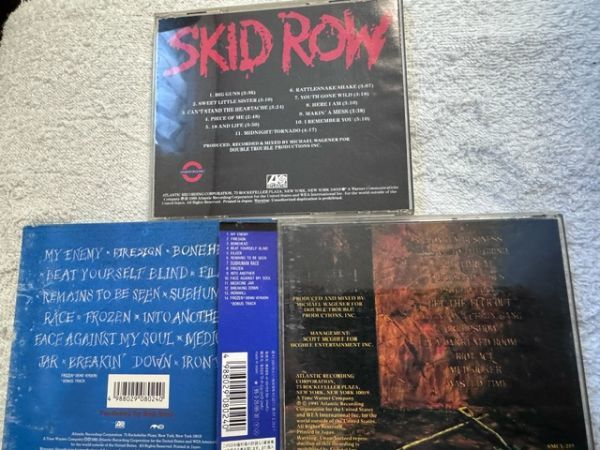 SKID ROWスキッドロウ セバスチャンバックオリジナルアルバムCD3枚セット SLAVE TO THE GRIND/SUBHUMAN RACE/SKID ROW_画像2