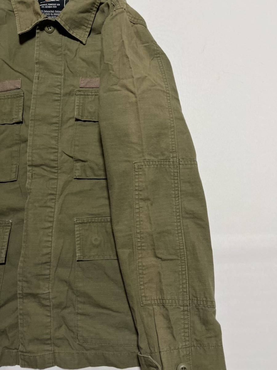 ALPHA Industries メンズ M リップストップ コットン BDU ミリタリー シャツジャケット / アルファ EDWIN エドウィン_画像9