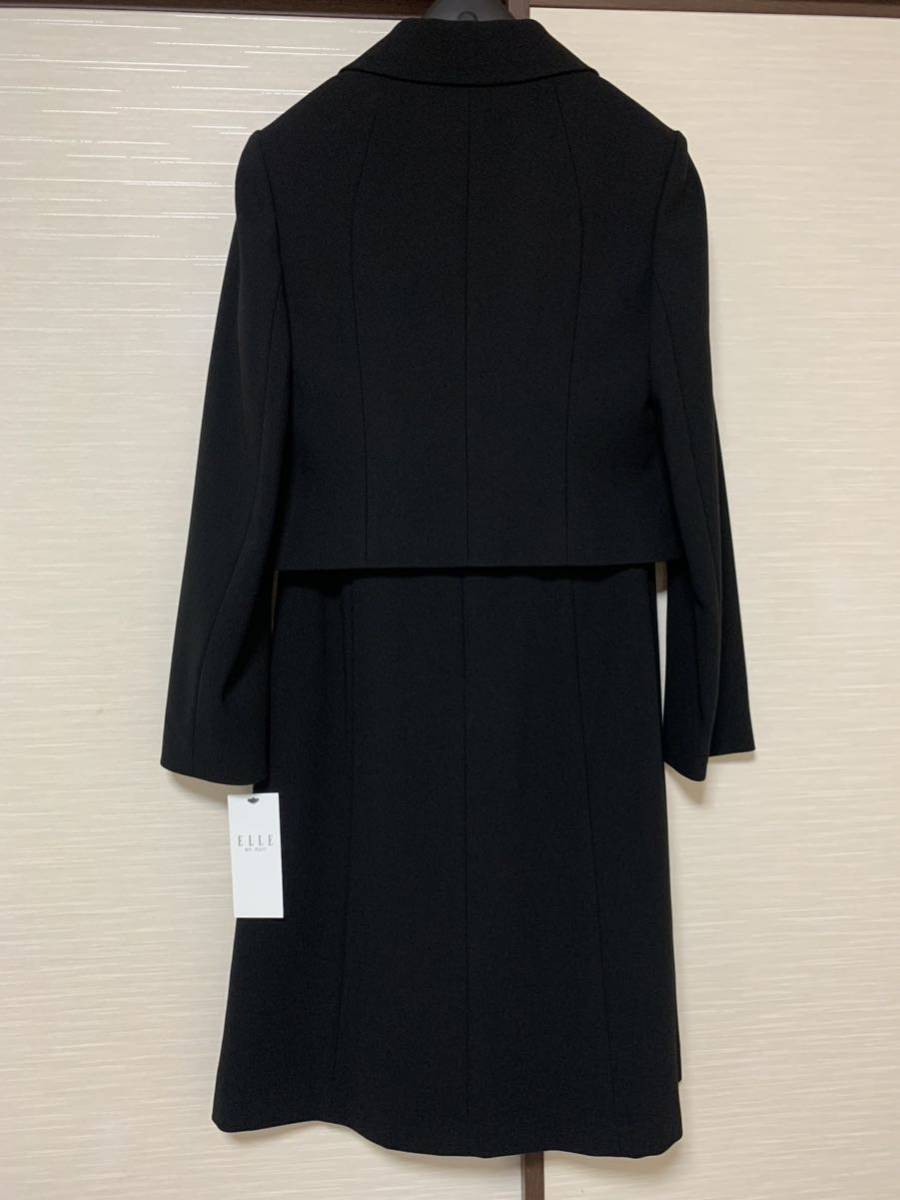 売り切り値下げ！東京ソワール購入 ELLE en noir 喪服 ワンピース&ジャケット 9号 ブラックフォーマル 礼服_画像2