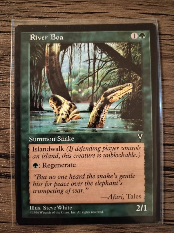 【即発送】MTG マジック・ザ・ギャザリング　リバー・ボア/River Boa 【EN】VIS　緑C　英語_画像1