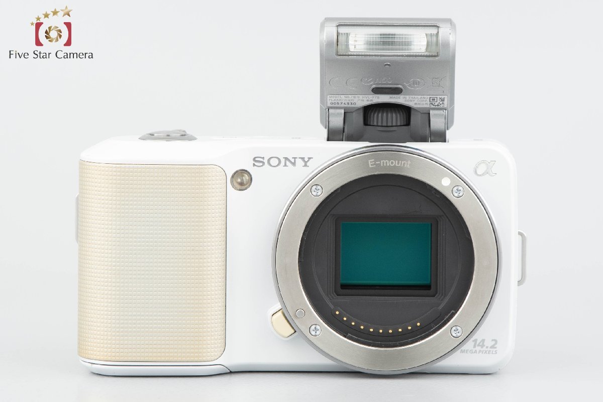 １円出品 SONY ソニー α NEX-3 ホワイト ズームレンズキット【オークション開催中】_画像4