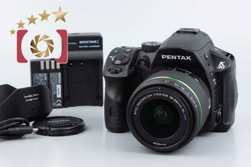 【中古】PENTAX ペンタックス K-30 ブラック + SMC DA 18-55mm f/3.5-5.6 AL WR