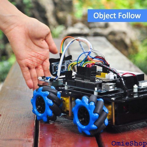 Arduino用 メカナムホイール ロボットカーシャー mni directional DIY バッテリー2本付