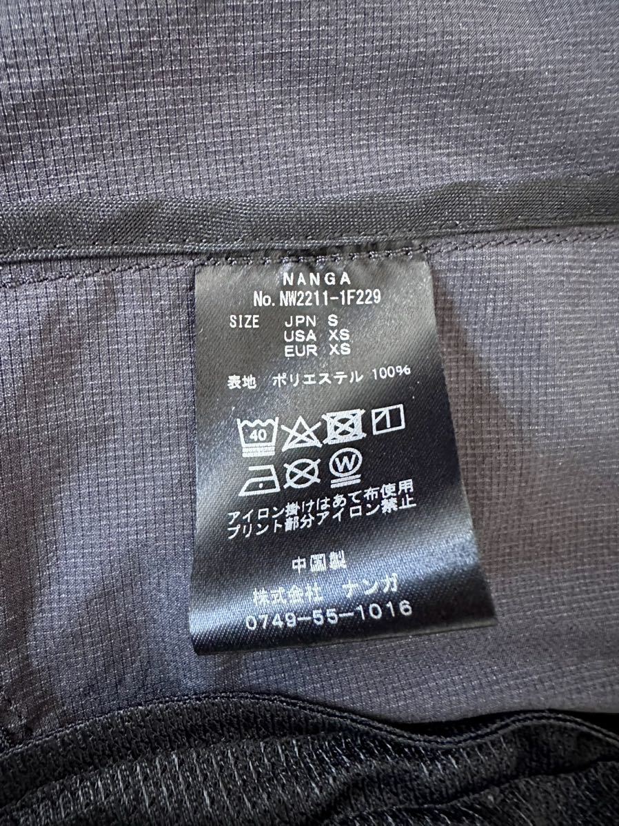 美品 NANGA ナンガ AIR CLOTH COMFY ZIP PARKA エアクロスコンフィージップパーカー S ブラックの画像6