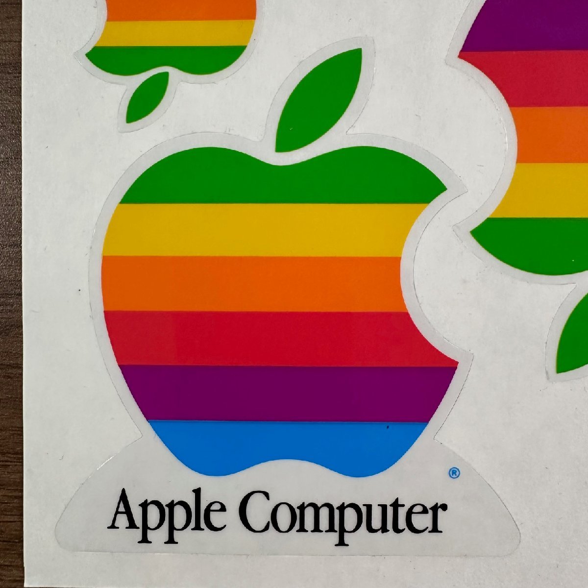 【Apple Computer】旧虹色リンゴシール レインボーステッカー 希少 収集家放出品 99_画像2