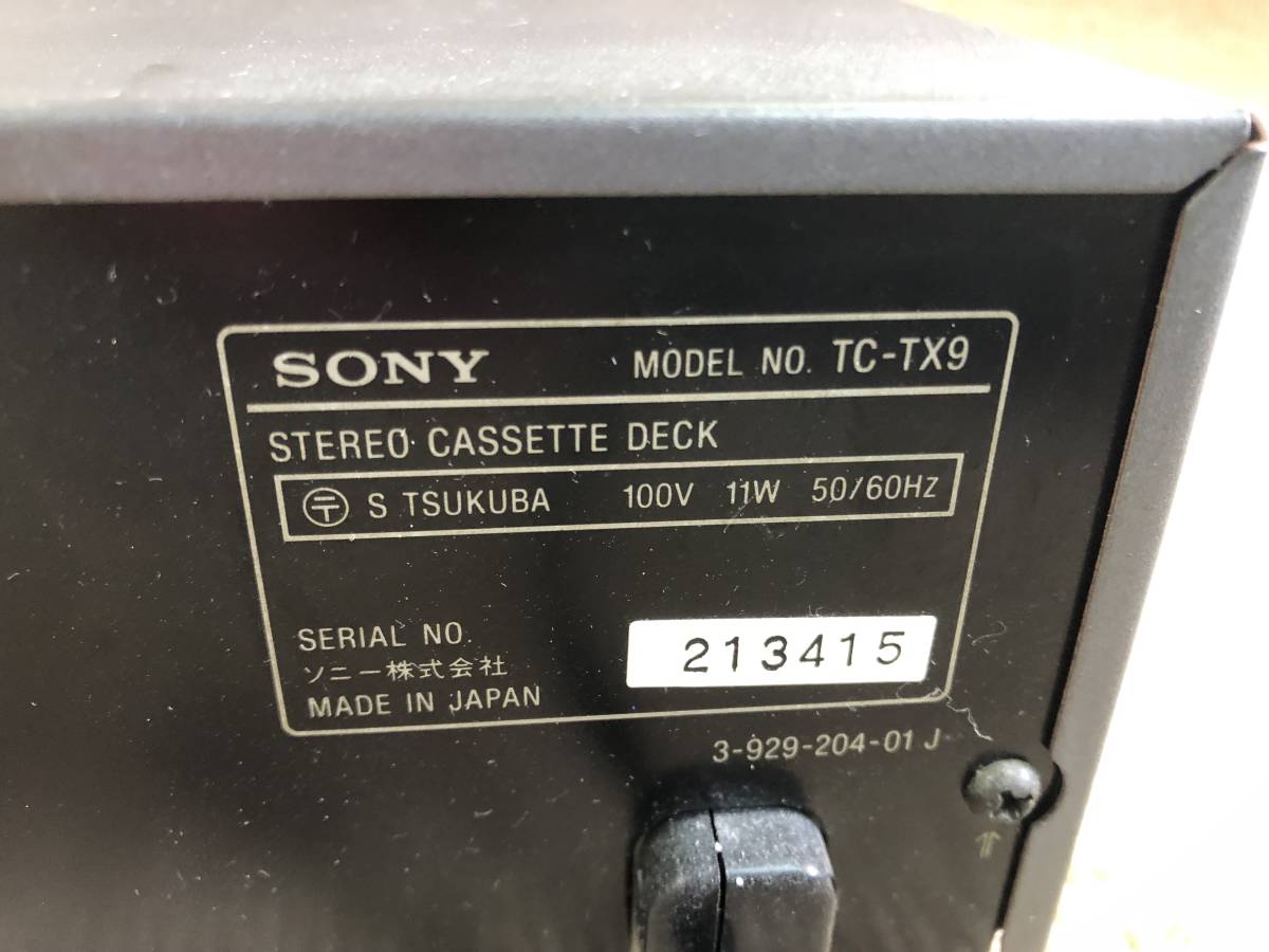 簡易動作確認済み K-576 SONY ソニー TC-TX9 ステレオカセットデッキの画像5