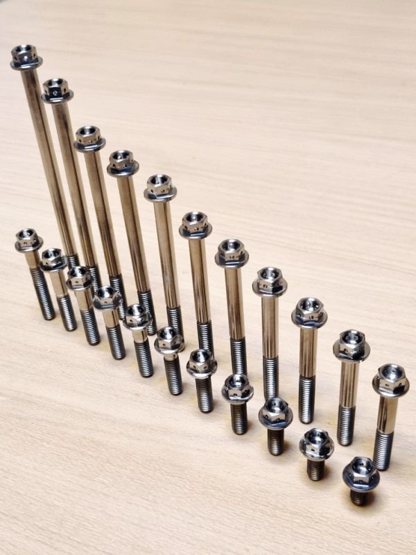 200-H-85*M6xP1.0x85mm titanium alloy wiring flange bolt, hexagon flange bolt, flange hex bolt ( tool 8mm specification ) M6x12~110mm