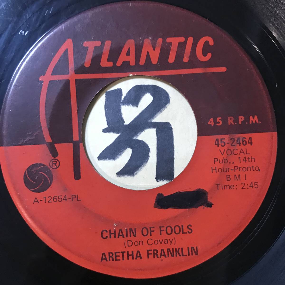 試聴 ARETHA FRANKLIN CHAIN OF FOOLS 両面VG++ _画像1