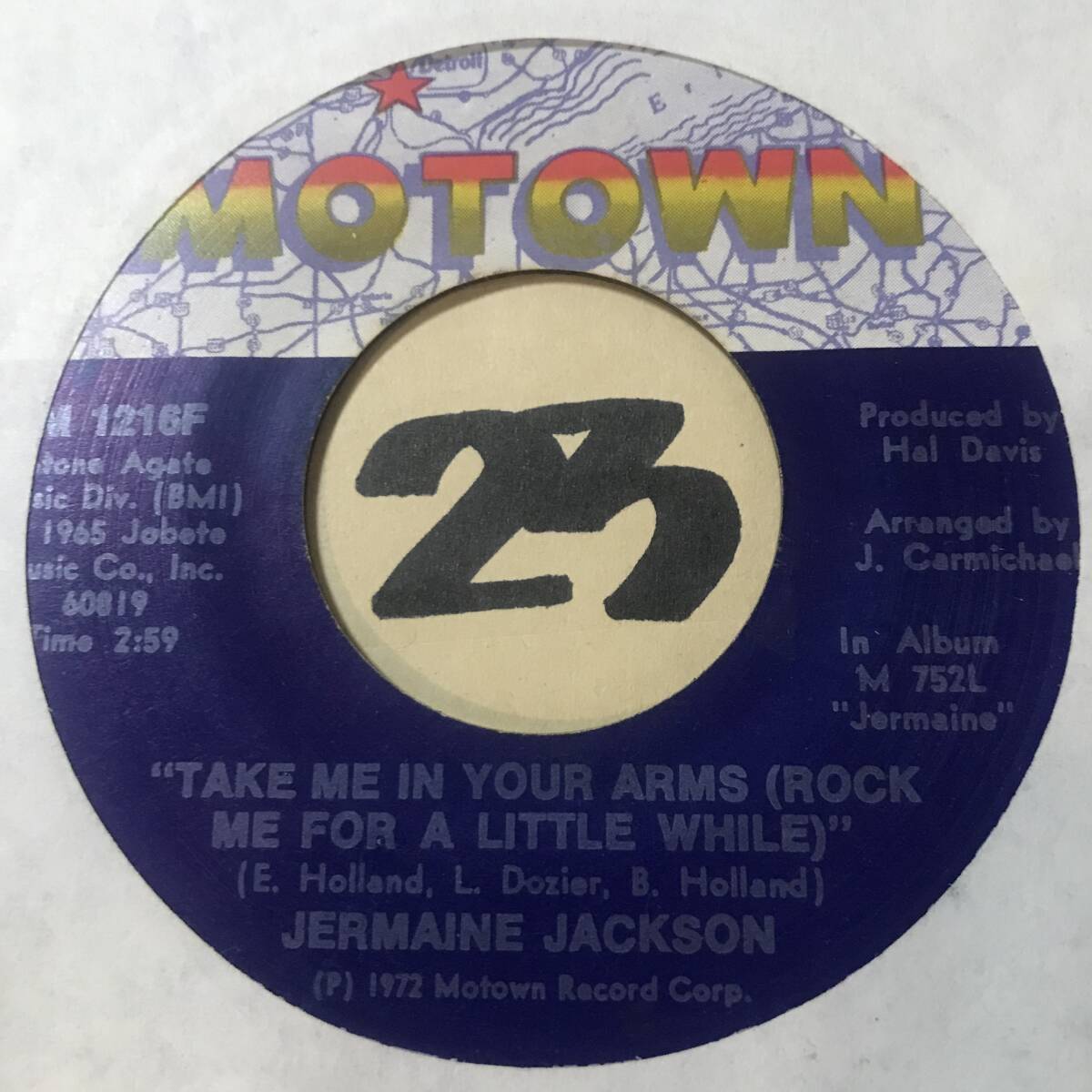 JERMAINE JACKSON DADDY’S HOME (Shep and the Limelites) / TAKE ME IN YOUR ARMS 両面NM 72年全米9位/バックにJACKSON 5 _画像2