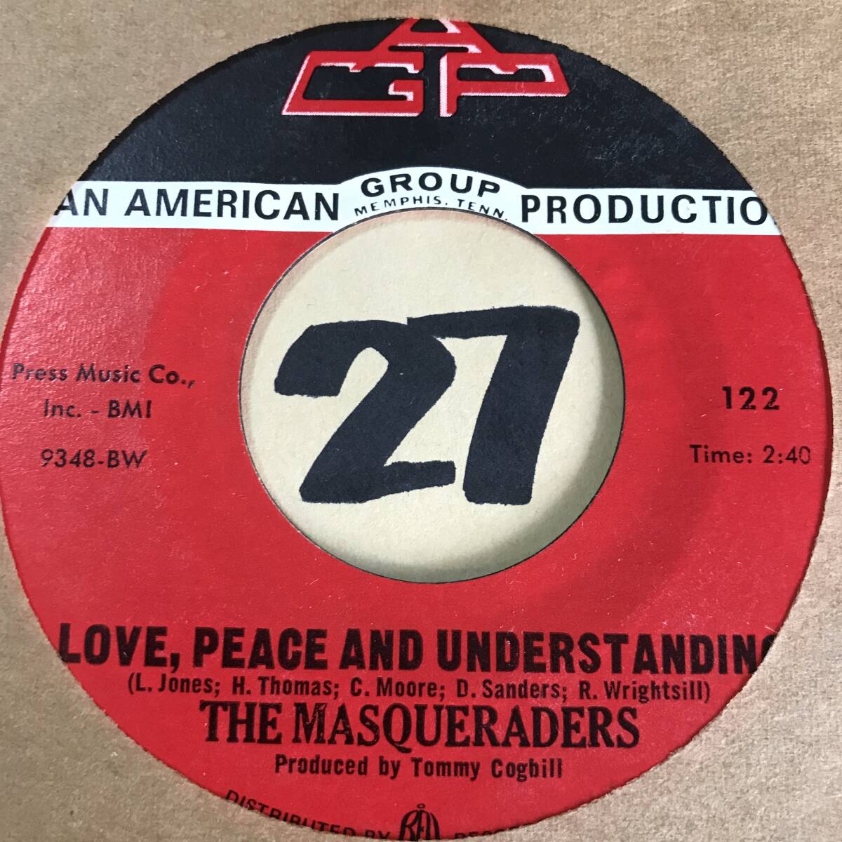 新品 THE MASQUERADERS LOVE, PEACE AND UNDERSTANDING Tommy Cogbill制作1969年ファンキー・サザン・ソウル_画像1