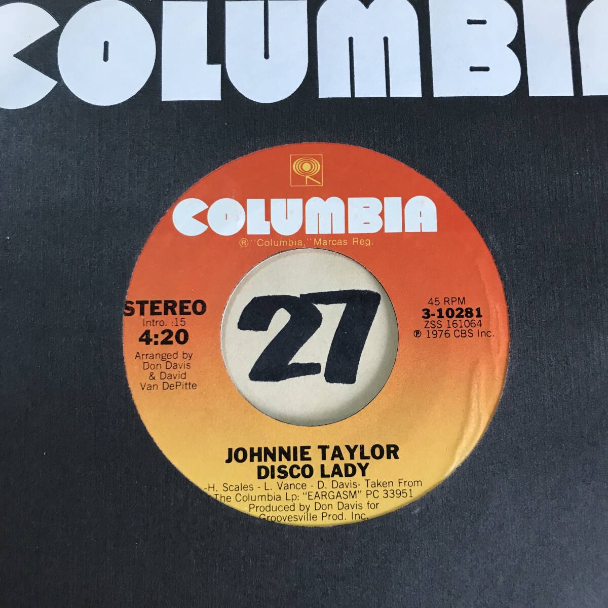 新品 76年全米1位ソウル1位 JOHNNIE TAYLOR DISCO LADY ブーチー・コリンズがベースで、バーニー・ウォーレルがキーボードで参加_画像1
