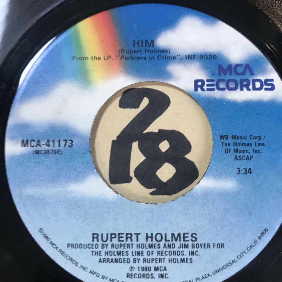 試聴 ブルーアイド・ソウル’80 RUPERT HOLMES HIM 両面EX ワイド・スクリーン・プロダクション/セイラー/ムーンライダース _画像1