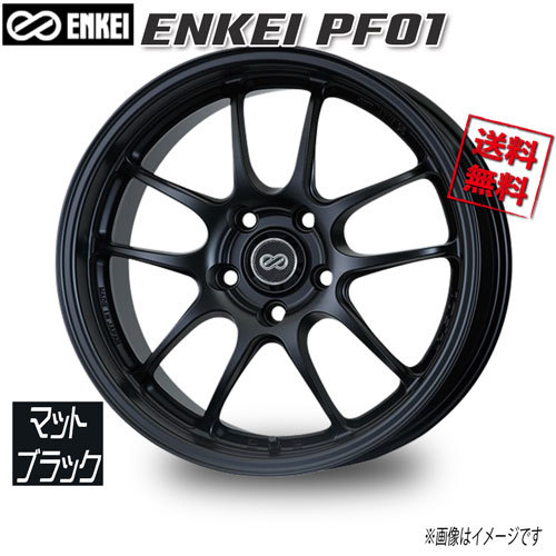 ENKEI エンケイ PF01 マットブラック 18インチ 5H114.3 7.5J+45 1本 75 業販4本購入で送料無料_画像1