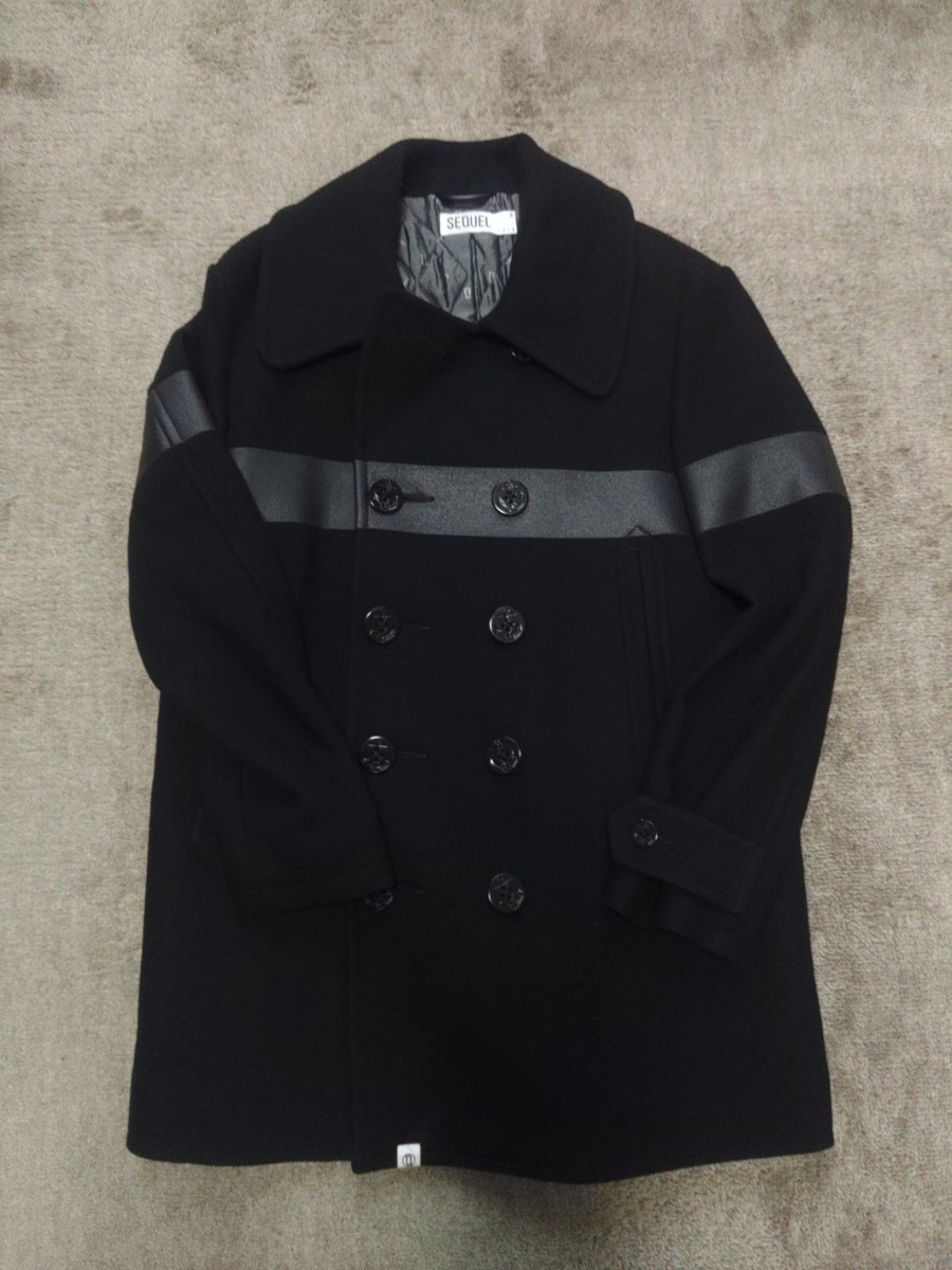 SEQUEL P-COAT BLACK × BLACK Mサイズ シークエル ピーコート ブラック 黒