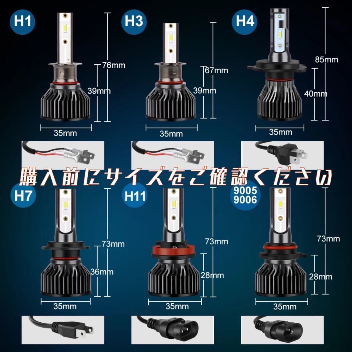 H4 LED ヘッドライト バルブ T2 令和最新CSP 純白爆光 切替 カットラインの画像9