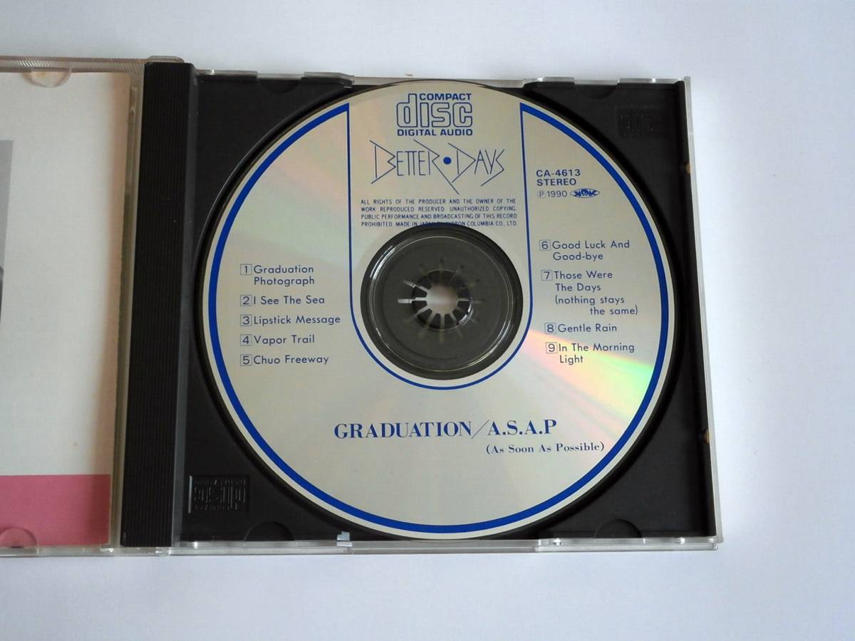 ◇CD　 GRADUATION　 A.S.A.P(As Soon AS Possible)　　　COLUMBIA RECORDS 　　自宅保管品/中古　 焼け汚れ有り_画像3