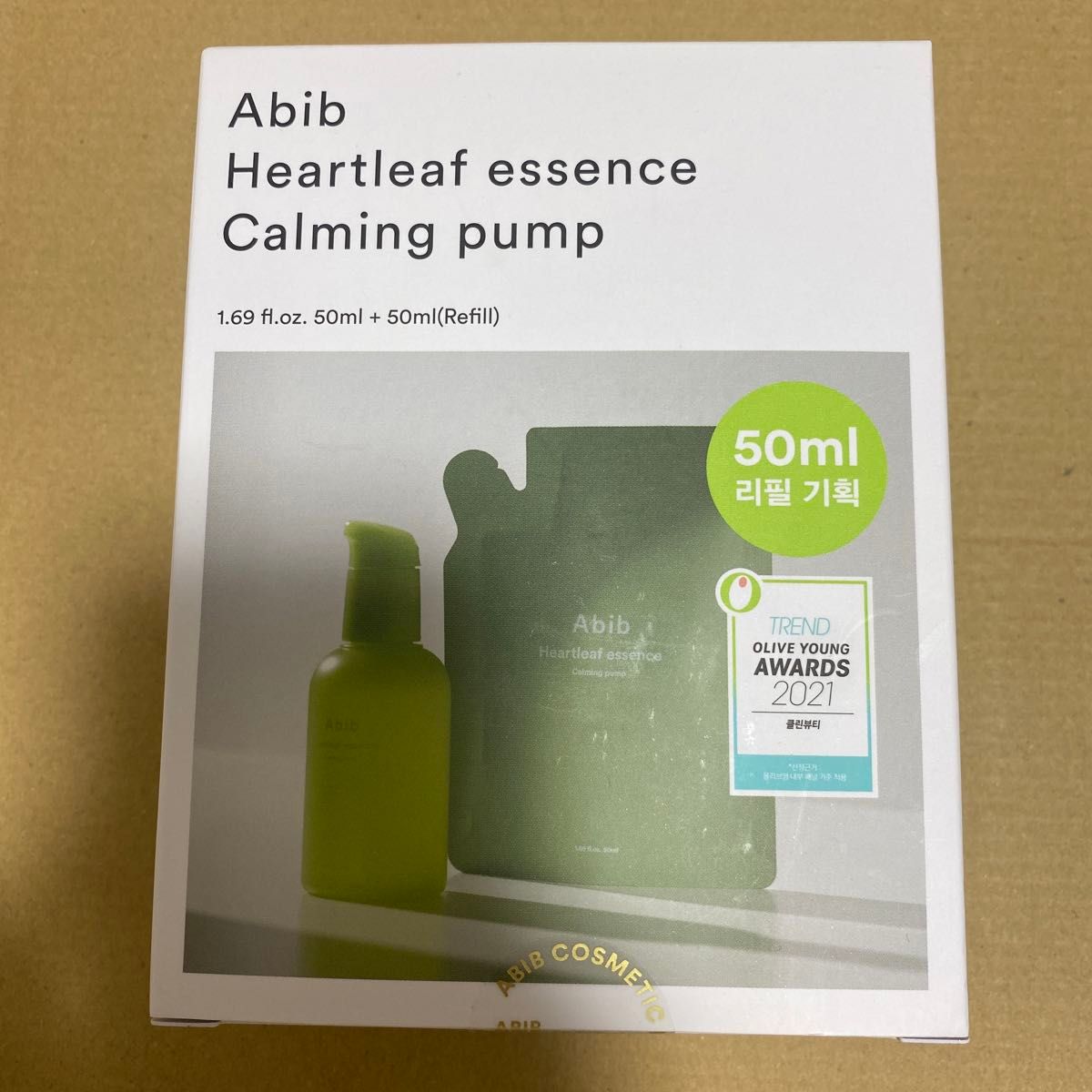 Abib Heartleaf essence Calming pump 美容液　50ml+50ml(Refil) 未使用未開封　