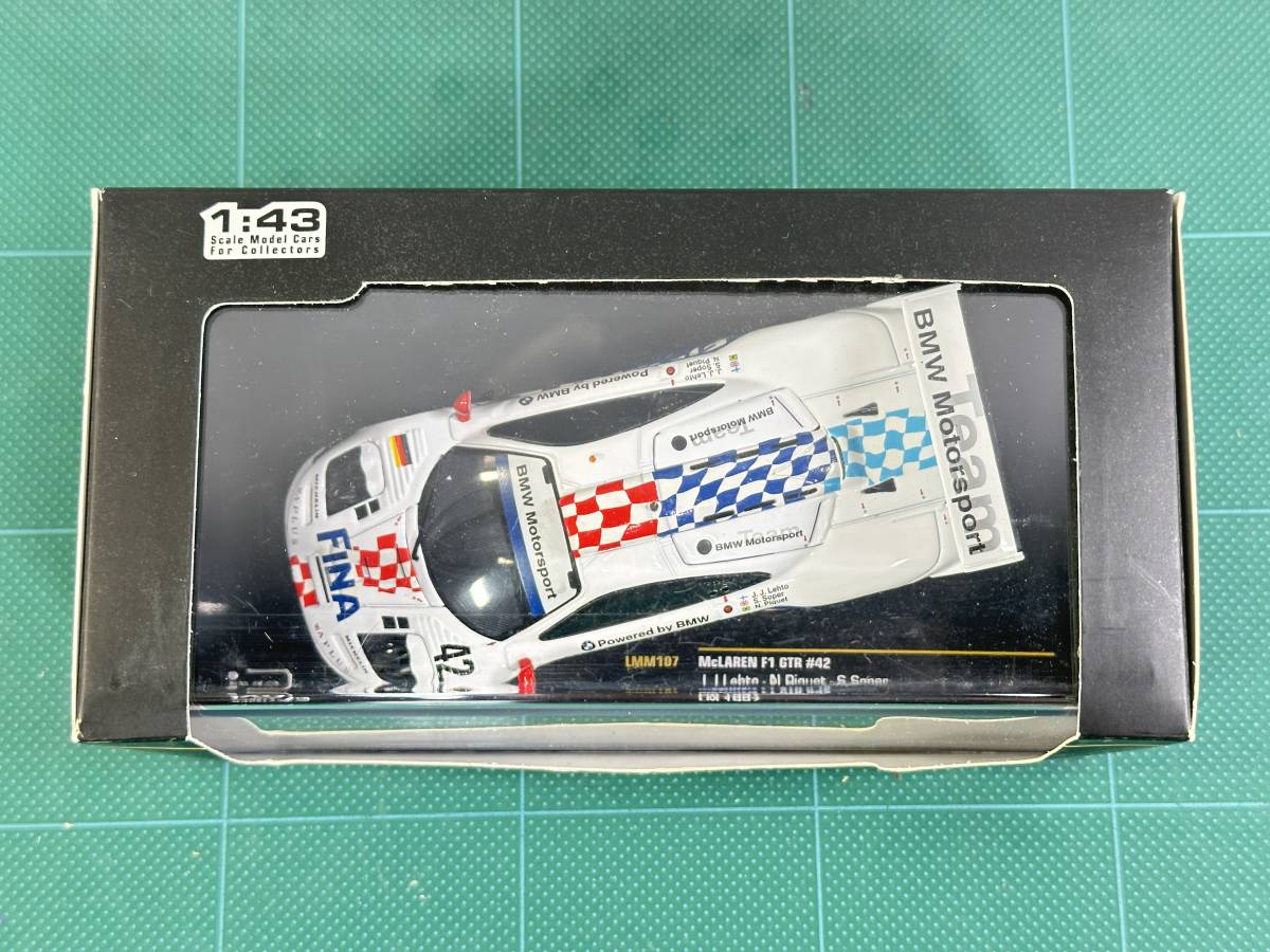 【良品｜ミニカー】IXO Models(イクソモデルス)　1/43 McLaren F1 GTR LM 1997 FINA #42(ホワイト×ブルー) [LMM107]_画像2