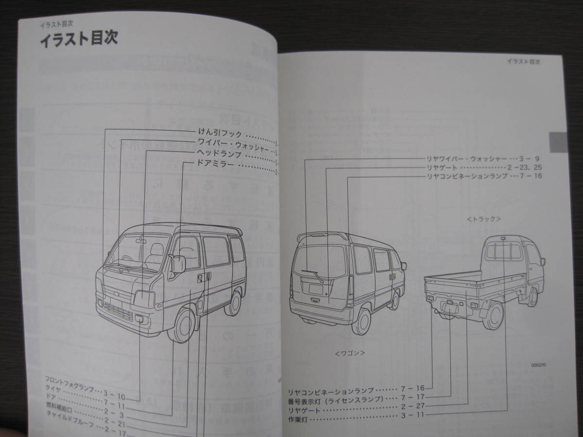 送料350円◆スバル 純正 サンバーバン サンバートラック TT1 TT2 TV1 TV2 取扱説明書 取説 平成17年 発行2005年10月 A7500JJ-B0◆0106M_画像5