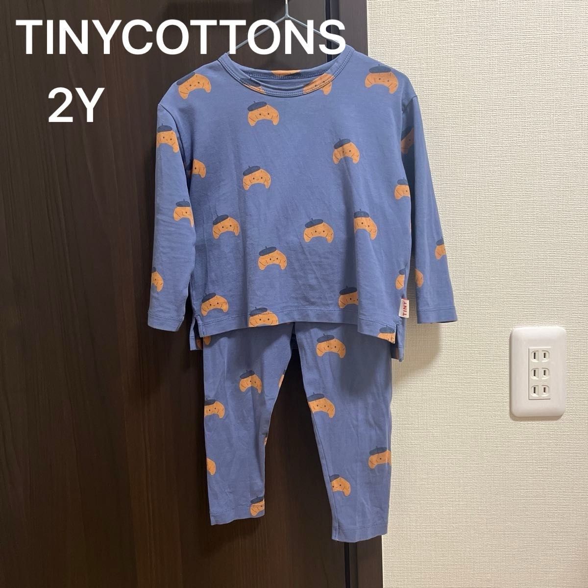 【tinycottons】クロワッサン柄 ロンT レギンス 2点SET