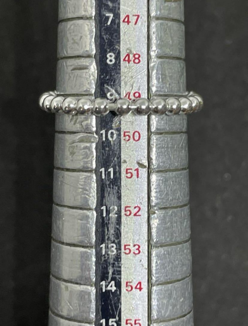 BFB⑤-Fc23 2ミリボール　シルバー925 重ねリング 9号　銀細工指輪高純度　くrx23さ_画像4