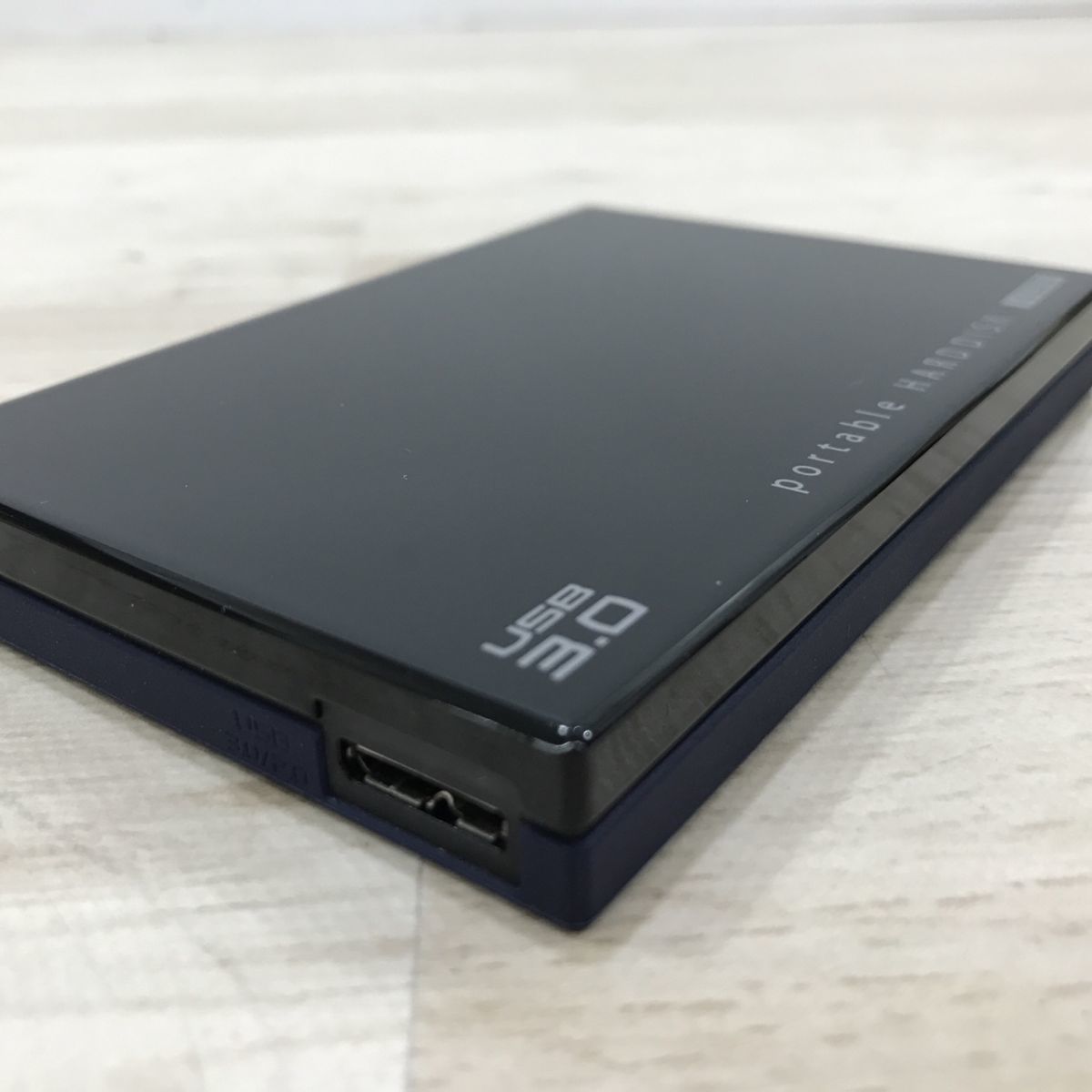 送料185円 I-O DATA USB3.0対応 ポータブルハードディスク「超高速カクうす」 ブラック×ブルー 500GB HDPC-UT500K[C1244]_画像5