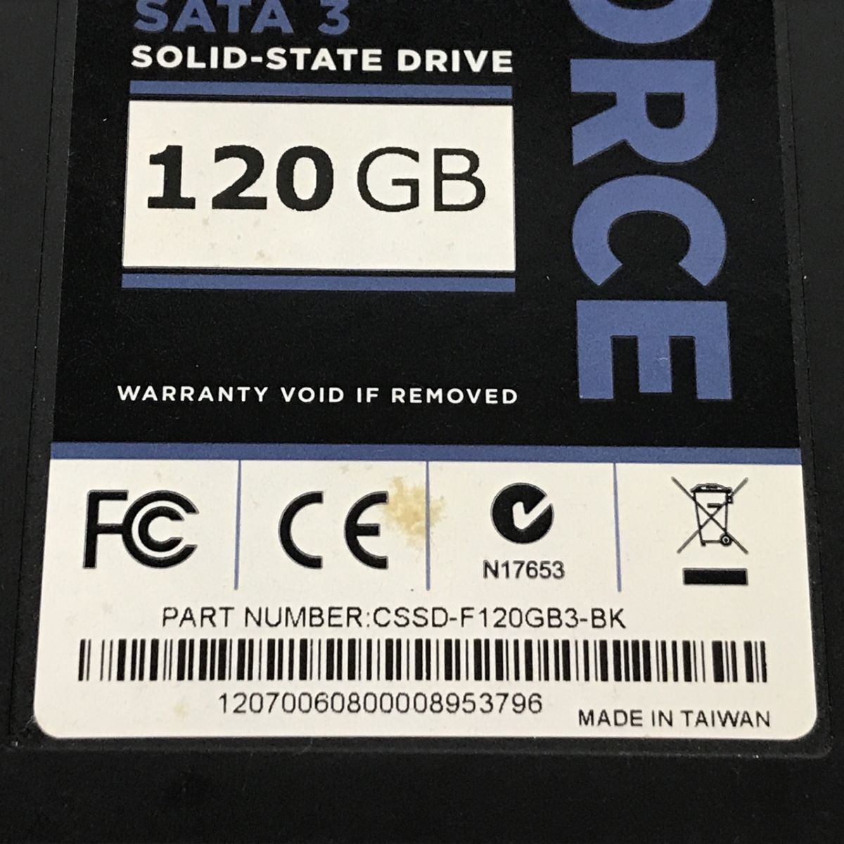 送料185円 Corsair Force 3 SSD 120GB[C1875]_画像2