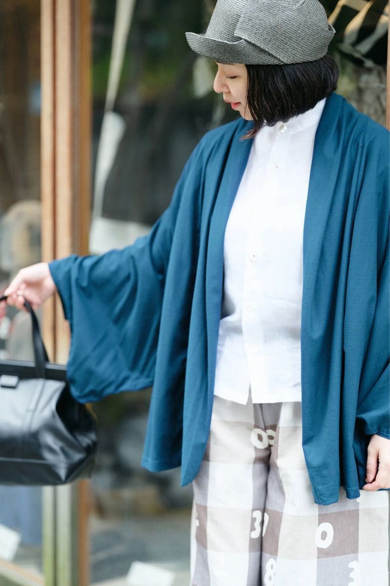 SOU・SOU ソウソウ 春服 羽織り 綾編小袖莢間 褐返 藍色 青 日本