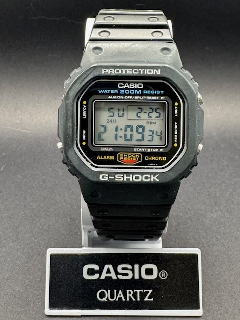 ☆ 美品 CASIO オールオリジナル カシオ スピードモデル DW-5600C-1V 901 スクリューバック グリーン豆電球 キアヌ・リーヴス ☆_画像1