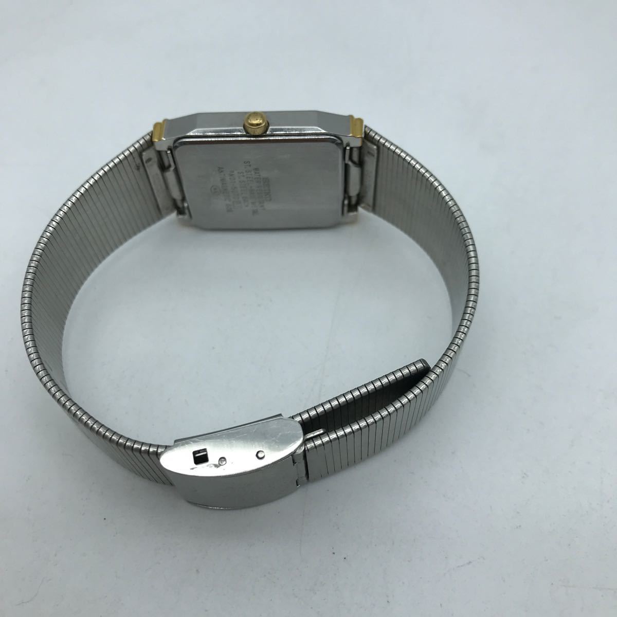 SEIKO セイコー SPIRIT/スピリット/7N01-507 腕時計 動作品 メンズ スクエア シルバー ゴールド_画像4