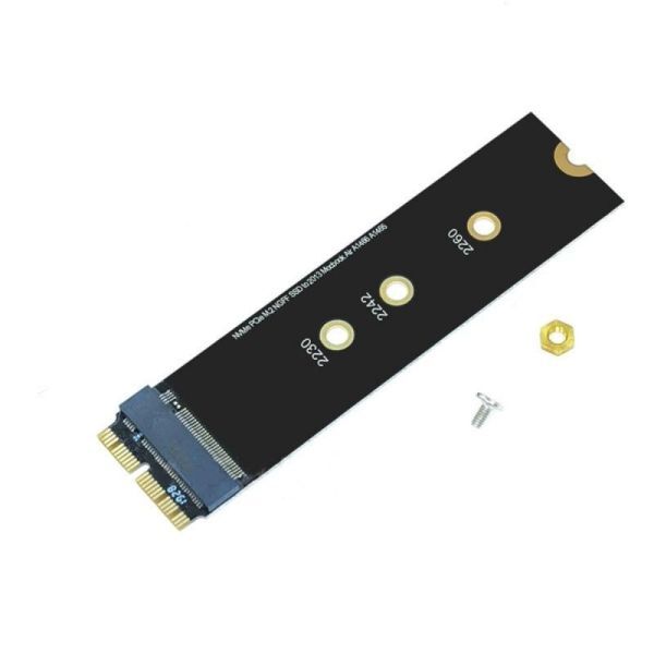 新品良品即決■送料無料 MacBook Air Pro用M.2 NVME SSD変換アダプター（2013-2017）A1465 A1466 A1419 A1398 A1502 用_画像2