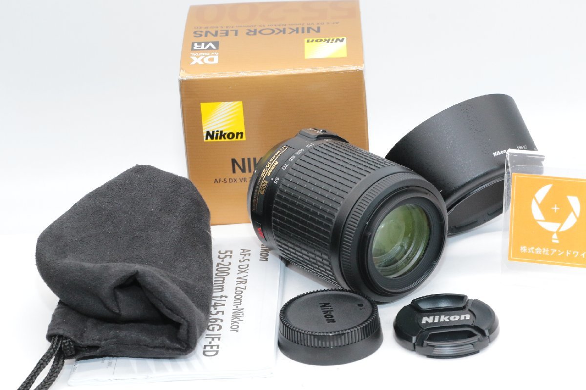 同梱歓迎【良品/動作品】NIKON ニコン AF-S DX VR ZOOM-NIKKOR 55-200MM F4-5.6 G IF-ED（取説、元箱付）#4719_画像1