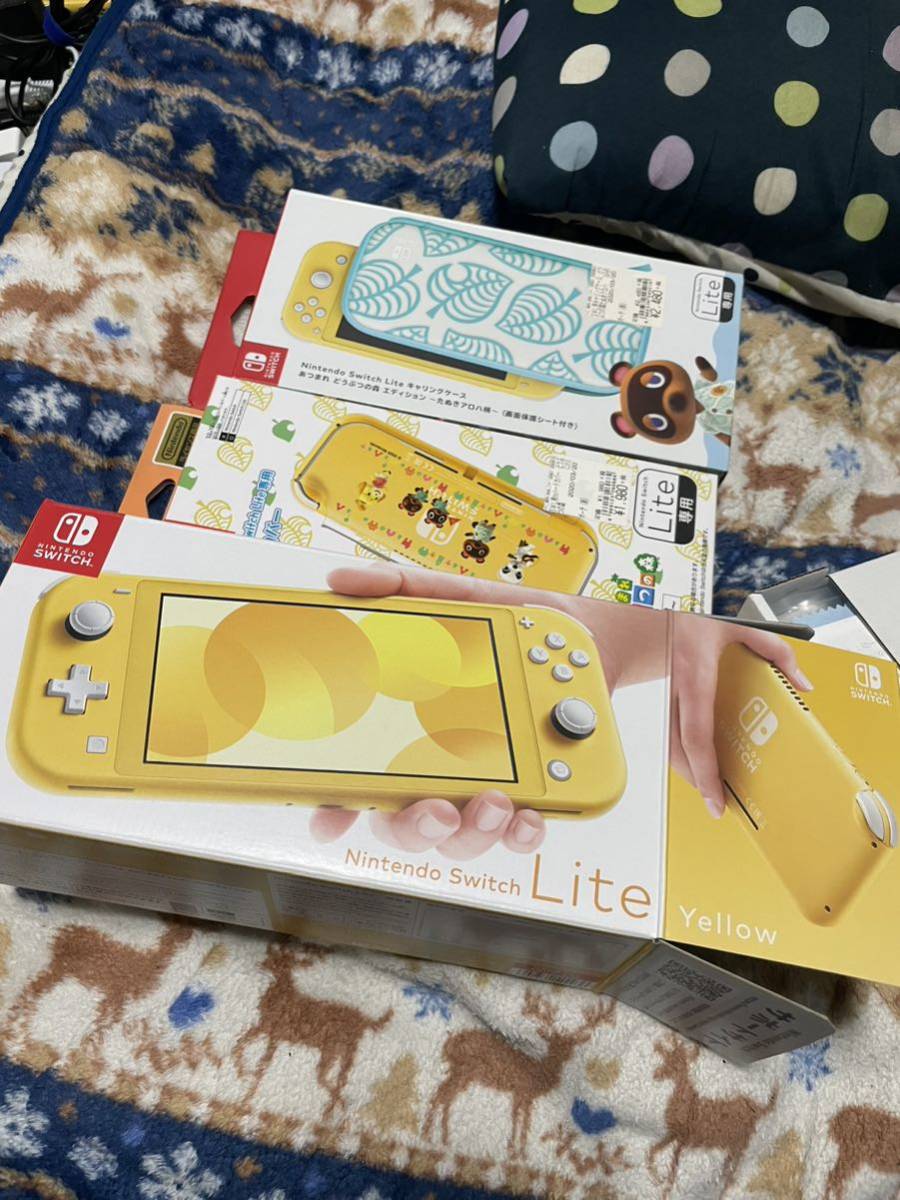 Nintendo Switch Lite 任天堂 イエロー ニンテンドースイッチライト 美品 箱あり ケース、カバー付_画像6