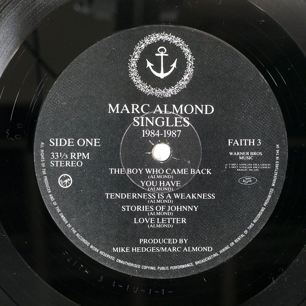 MARC ALMOND/SINGLES 1984-1987/VIRGIN FAITH3 LP_画像2