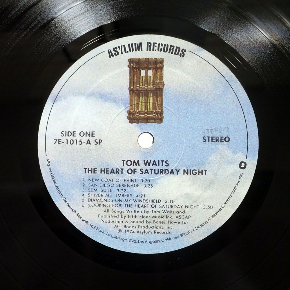 米 TOM WAITS/HEART OF SATURDAY NIGHT/ASYLUM 7E1015 LP_画像3
