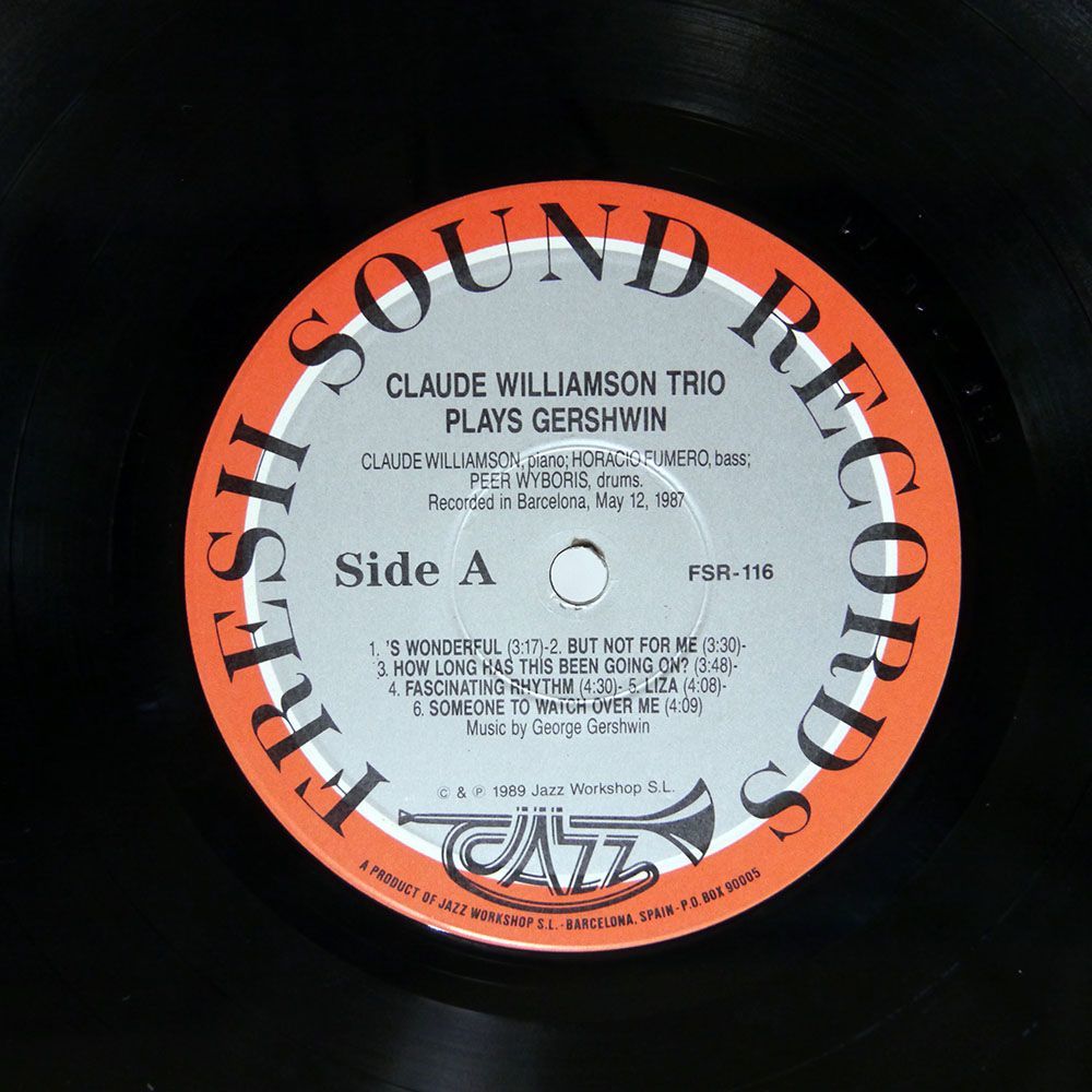 CLAUDE WILLIAMSON TRIO/PLAYS GERSHWIN/FRESH SOUND FSR116 LP_画像2