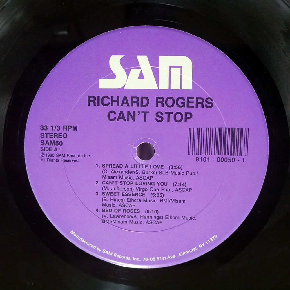 米 RICHARD ROGERS/CAN’T STOP/SAM SAM50 LP_画像2