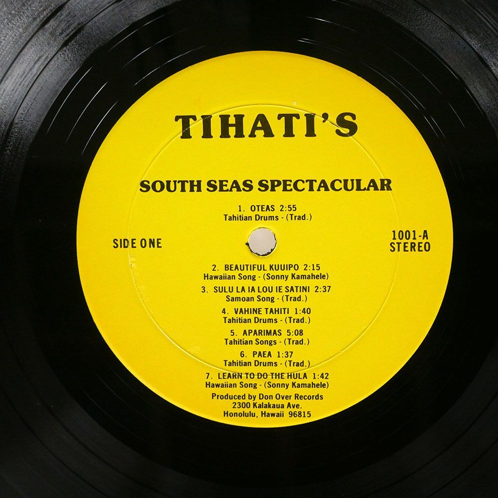米 UNKNOWN ARTIST/TIHATI’S SOUTH SEAS SPECTACULAR/DON OVER 1001 LP_画像2