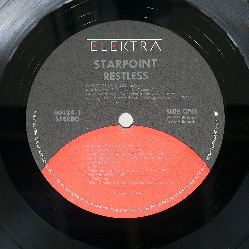 米 STARPOINT/RESTLESS/ELEKTRA 604241 LP_画像2