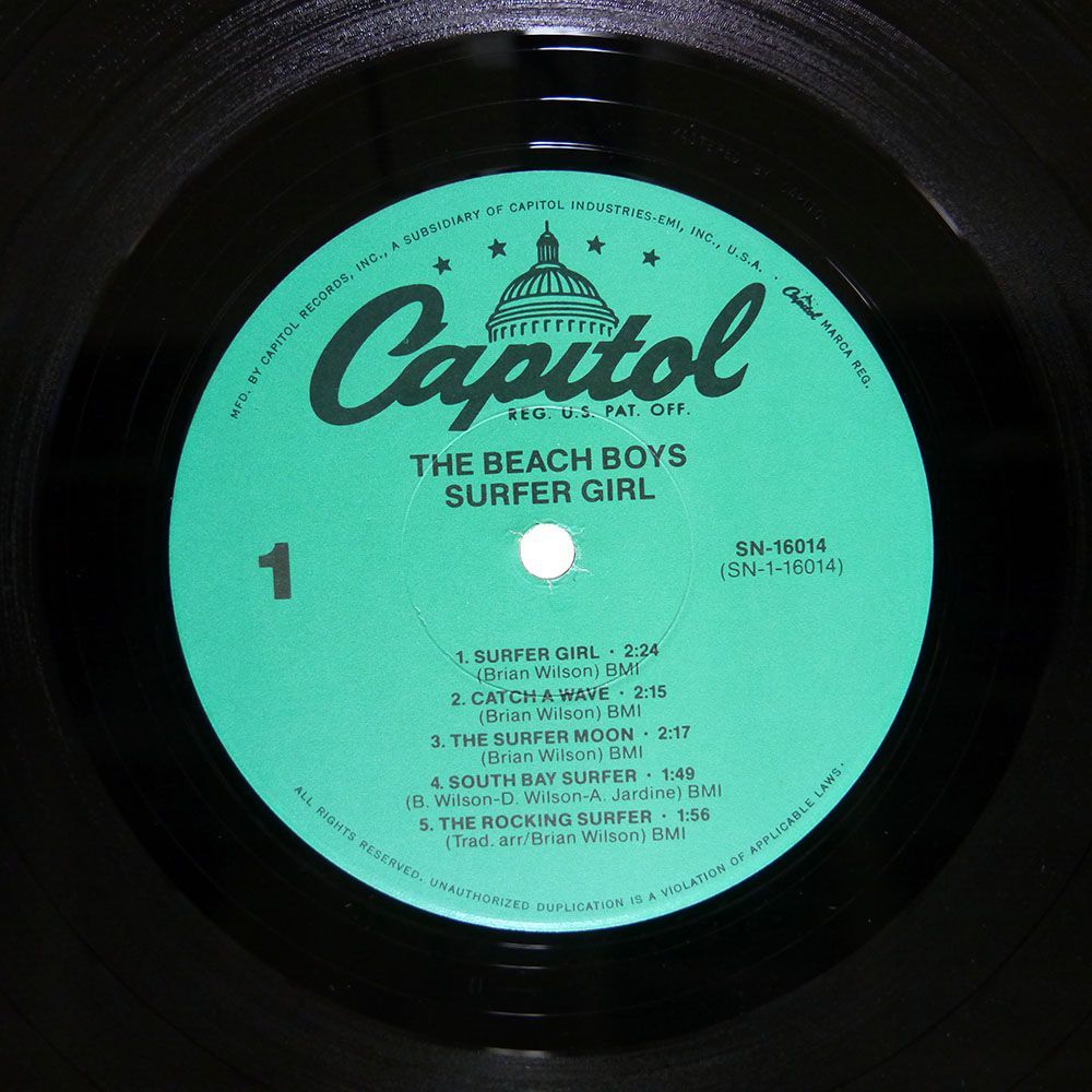 米 BEACH BOYS/SURFER GIRL/CAPITOL SN16014 LP_画像2