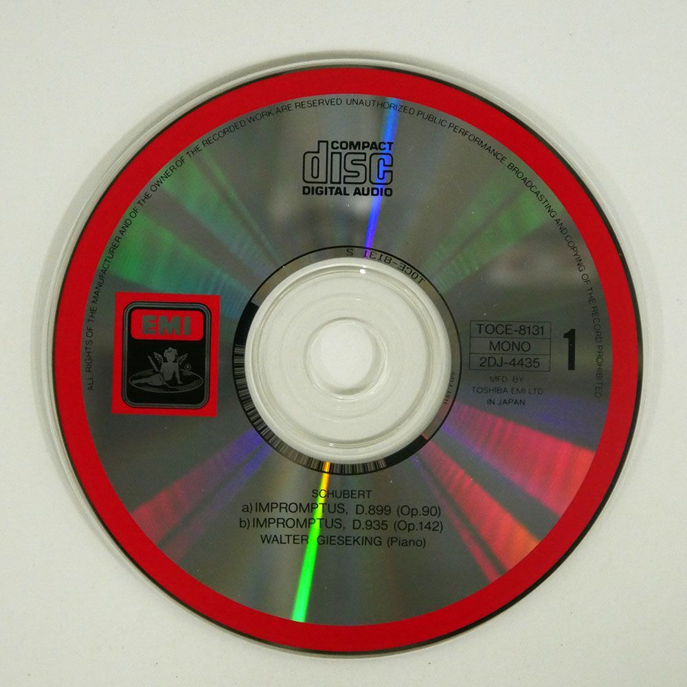 ワルター・ギーゼキング/ワルター・ギーゼキングの芸術/東芝EMI TOCE8131 CD_画像2