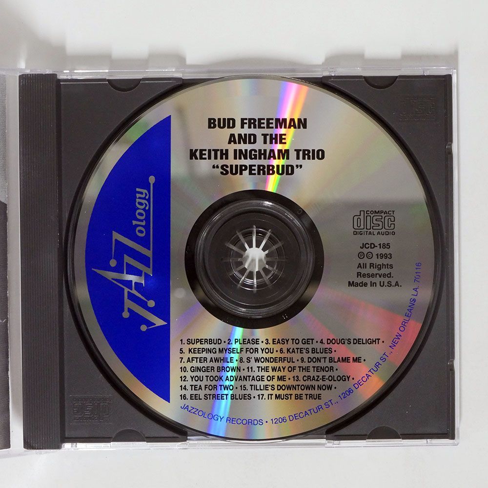 BUD FREEMAN / KEITH INGHAM TRIO/SUPERBUD/JAZZOLOGY JCD-185 CD □_画像2