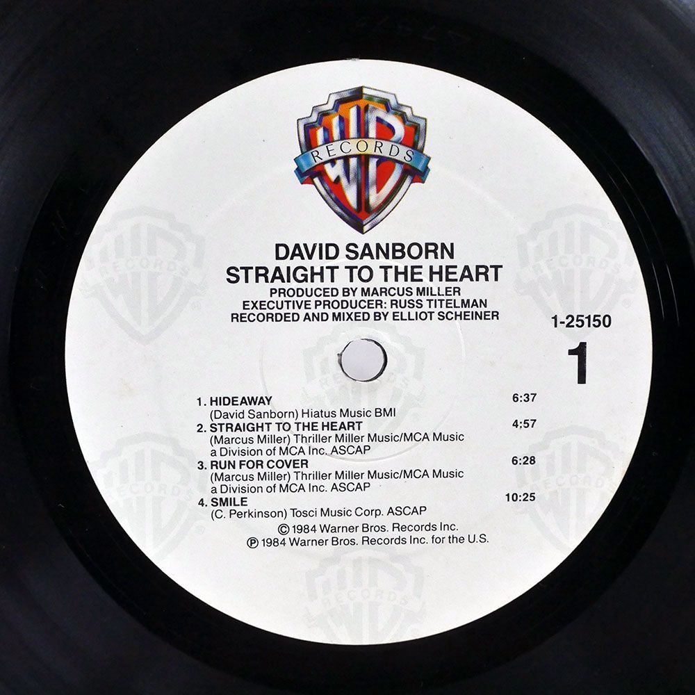 米 DAVID SANBORN/STRAIGHT TO THE HEART/WARNER BROS. 125150 LP_画像2