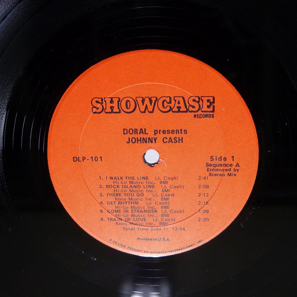 米 JOHNNY CASH/DORAL PRESENTS/SHOWCASE DLP101 LP_画像2