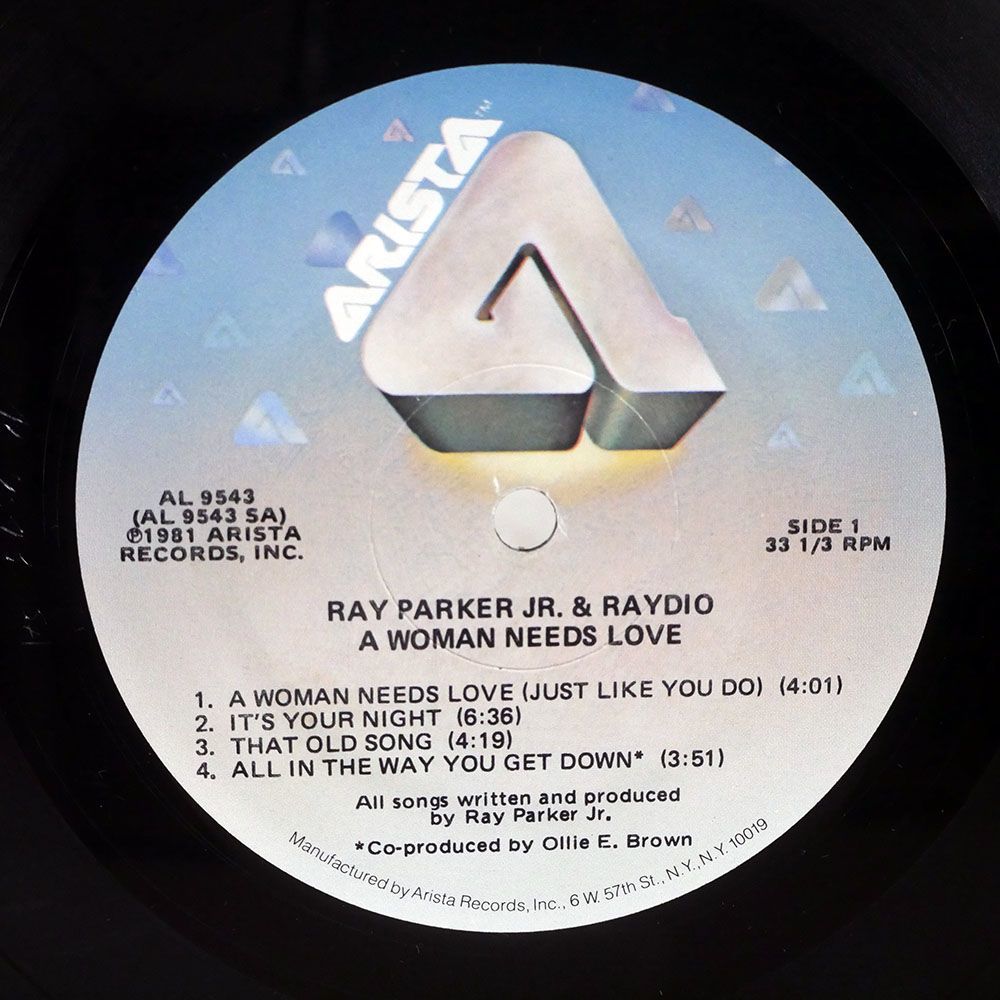 米 RAY PARKER JR./A WOMAN NEEDS LOVE/ARISTA AL9543 LP_画像2